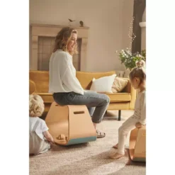 Wobbel Big Up Met Vilt - Babymuis Donkergrijs -Speelgoedwinkel aubfor wobbel up met vilt bosgroen ilovespeelgoed2 1