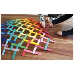 Grimm's Leonardo Latten - Regenboog (100st) -Speelgoedwinkel grimm s leonardo latten regenboog 100st 1