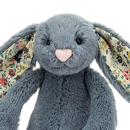 Jellycat Knuffelkonijn Bashful Blossom Dusky Blue - S - 18 Cm - Afbeelding 2