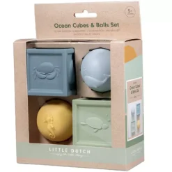Little Dutch Sensorische Blokken En Ballen - Ocean - 4st -Speelgoedwinkel little dutch blokken en ballen ocean 4st 4