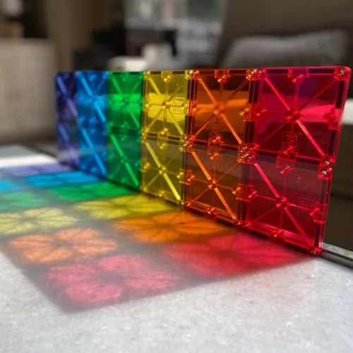 Magna-tiles Magnetische Tegels Clear Colors - 100st - Afbeelding 4