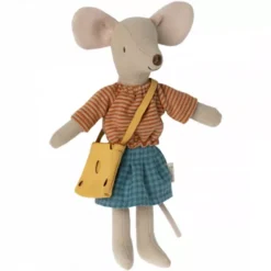 Maileg Knuffelmuis Moeder Met Tas - 15 Cm
