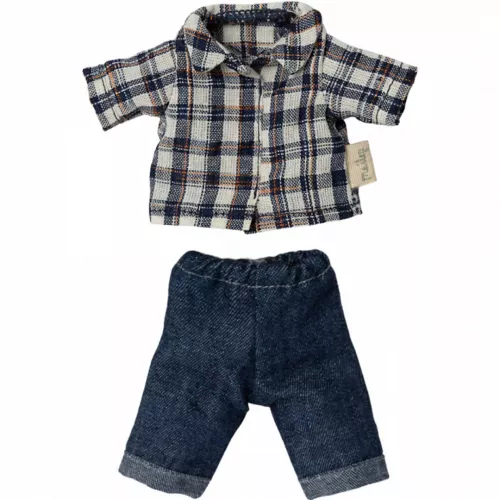 Maileg Knuffelmuis Vader Geruite Blouse - 15 Cm 4 Maileg Knuffelmuis Vader Geruite Blouse - 15 Cm - Afbeelding 2